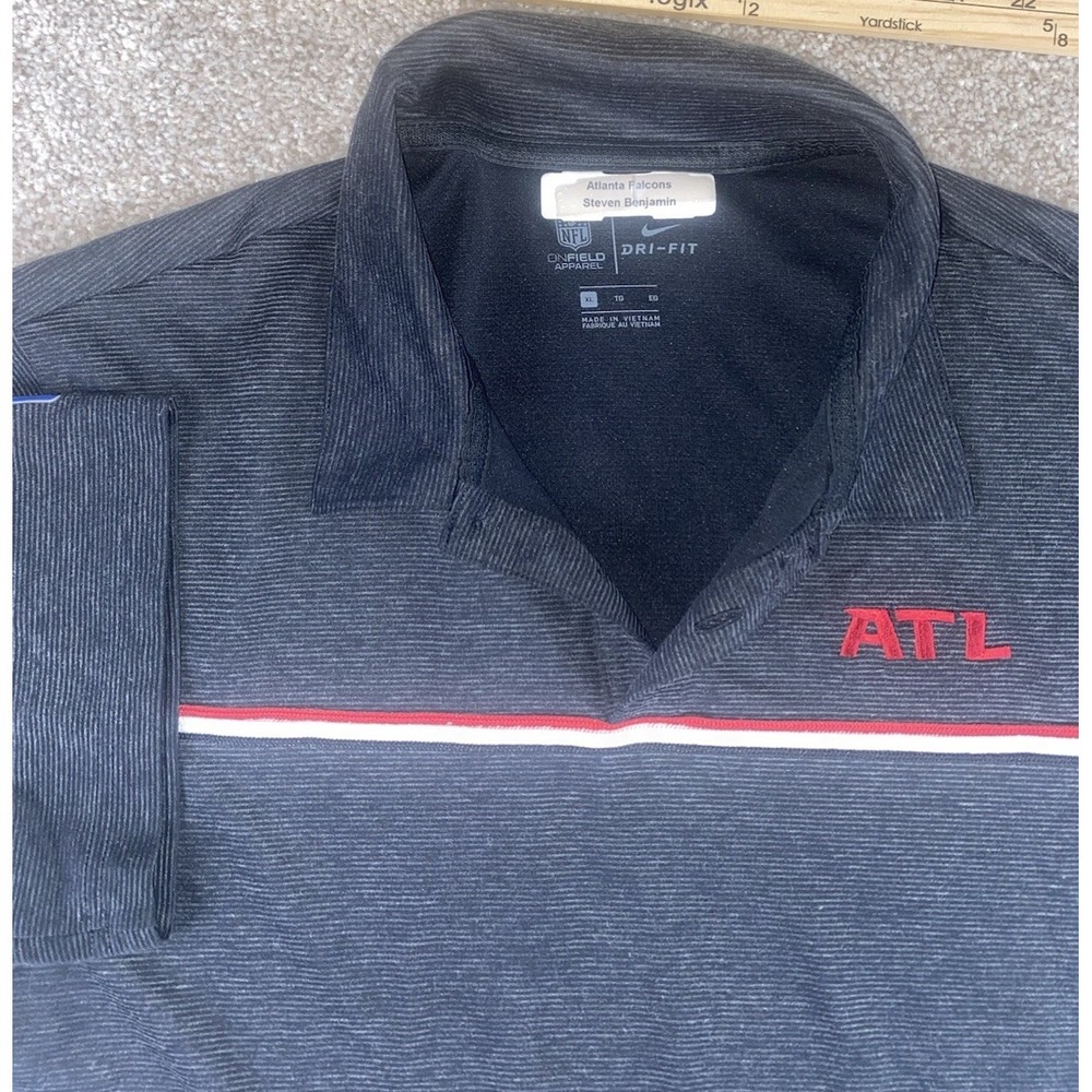 Nike Dri Fit Atlanta Falcons Team Issued On The Field‎ Polo Mens XL Red Swoosh
